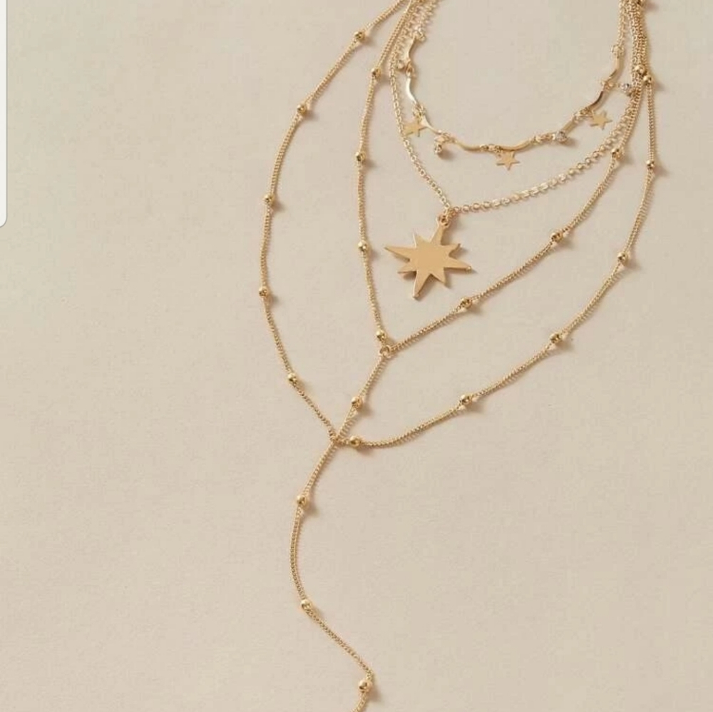 ☆Brynne☆ Layered Star Necklace - Picture 4 of 4